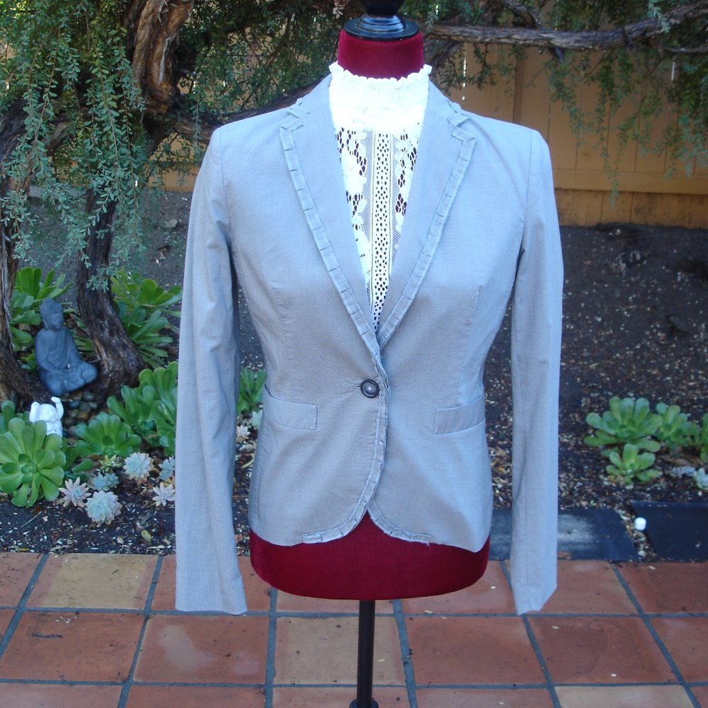 BANANA REPUBLIC Women's Stretch Size 2 Gray Blazer